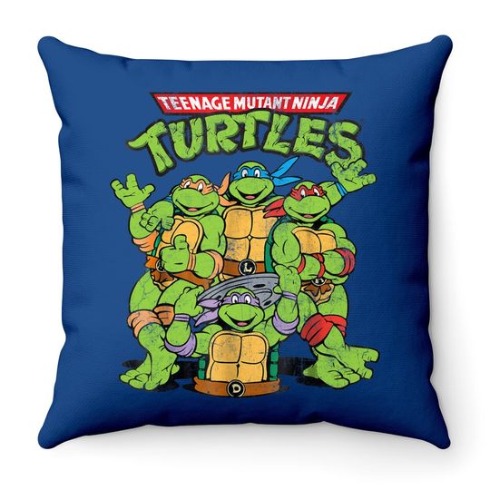 Teenage Mutant Ninja Turtles Classic Retro Logo Throw Pillow
