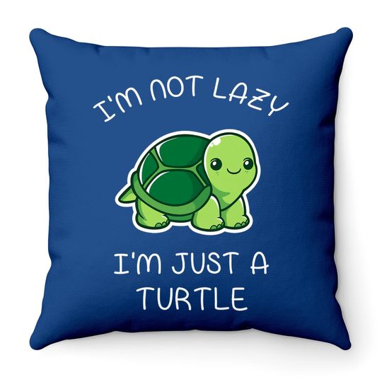 Turtle Lazy Turtle Throw Pillow
