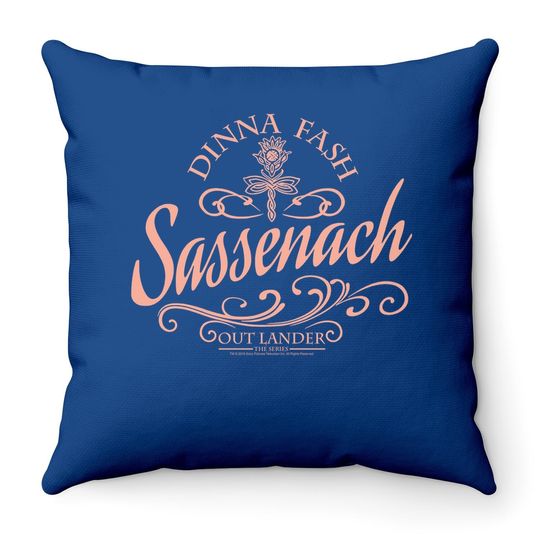 Outlander Dinna Fash Sassenach Throw Pillow