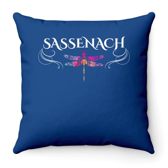Outlander Sassenach Dragonfly Throw Pillow