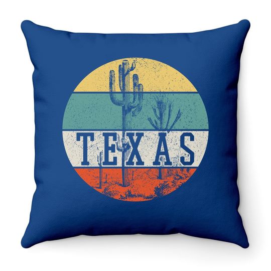 Texas State Country Retro Vintage Throw Pillow