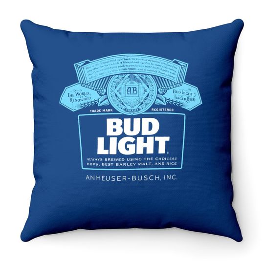 Bud Light Navy Throw Pillow