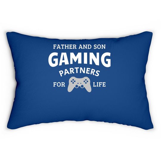 Father And Son Gaming Partners For Life Family Matching Gift Lumbar Pillow