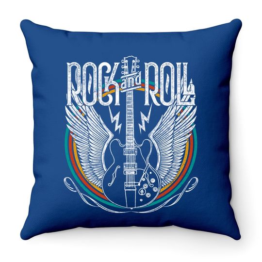 Rock & Roll Music Throw Pillow