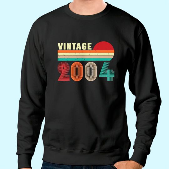 Vintage 2004 Funny 17 Years Old Boys and Girls 17th Birthday Sweatshirt