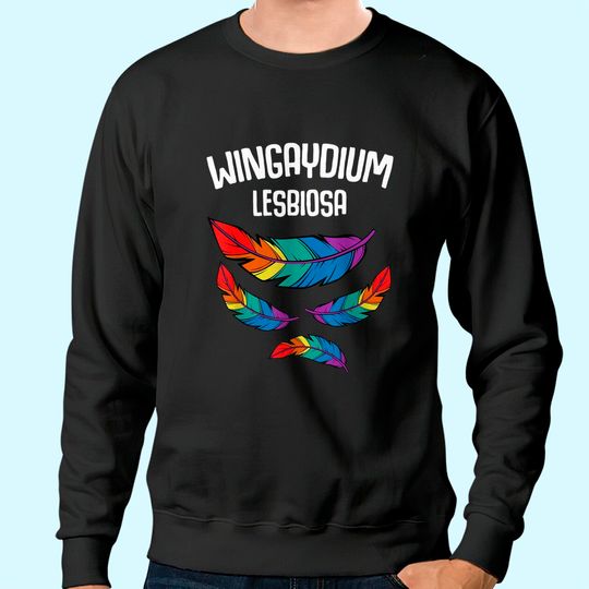 LGBT Pride 2021 Funny Lesbian Love Wingaydium Lesbiosa Gift Sweatshirt