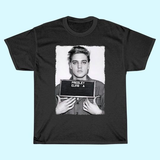 Elvis Presley Army Mug Shot T Shirt