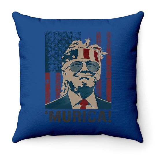 Trump 2021 Murica 2021 Election Throw Pillow