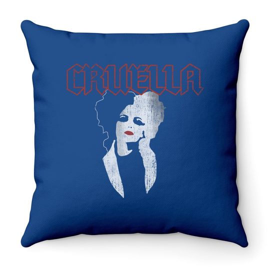Cruella Dark Portrait Throw Pillow