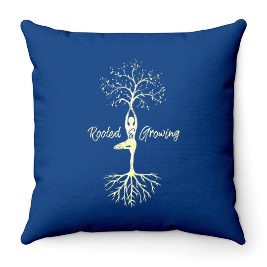 Yoga Saying Yoga Tree Of Life Throw Pillow