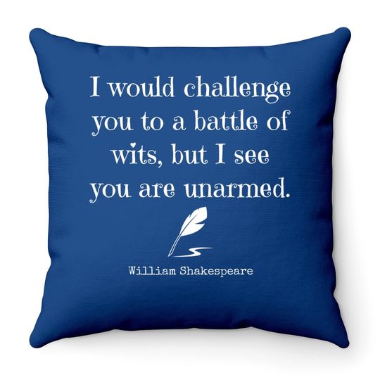 William Shakespeare Quote Throw Pillow