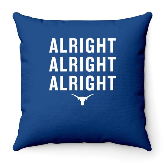 Elite Shop Texas Longhorns Alright Orange Throw Pillow