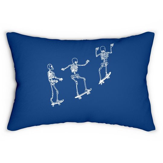 Funny Skeleton Skateboard Lumbar Pillow Lumbar Pillow