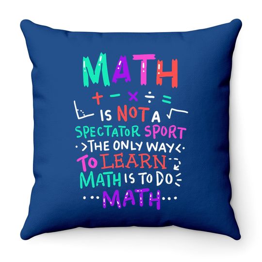 Math Teacher Mathematical Symbol Throw Pillow