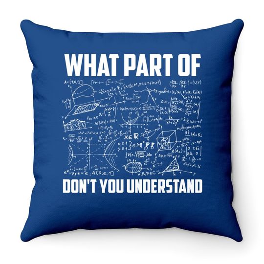 Math What Part Of Don't You Understand Throw Pillow