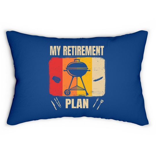 My Retirement Plan Bbq Timer Barbecue 2021 Gift Lumbar Pillow