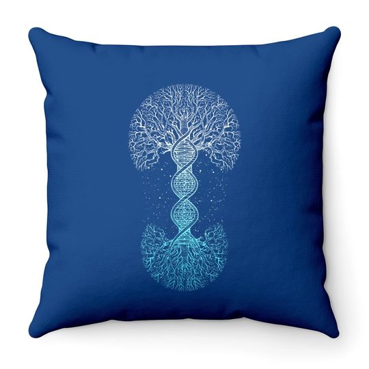 Dna Tree Of Life Science Throw Pillow