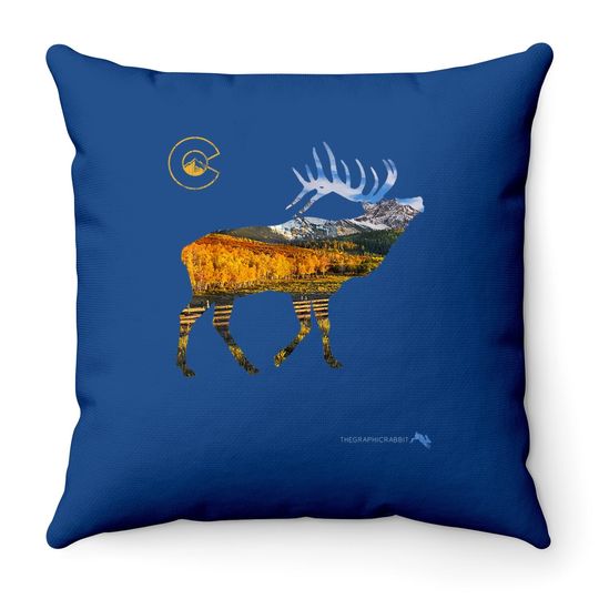 Colorado Elk Hunting Throw Pillow
