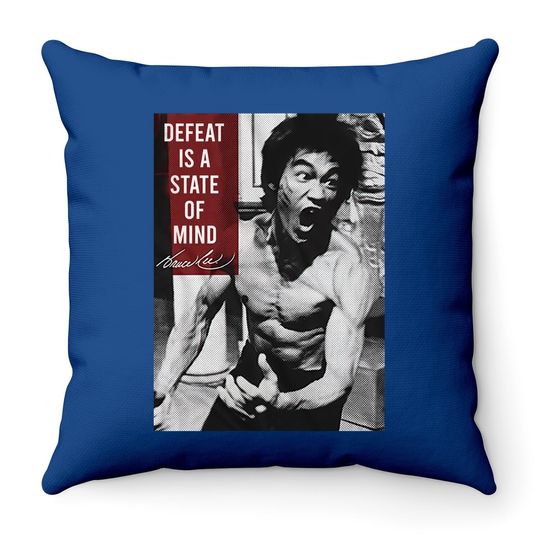 Bruce Lee Quote Chinese Martial Arts Icon Throw Pillow