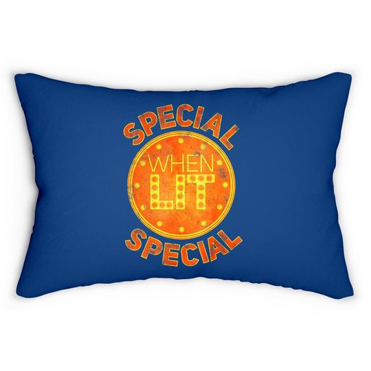 Special When Lit - Funny Retro Pinball Gift Lumbar Pillow