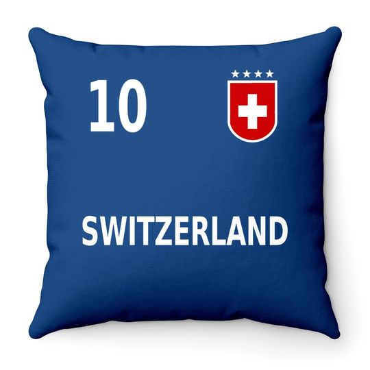 Switzerland Suisse Swiss Soccer Jersey 2020 Throw Pillow