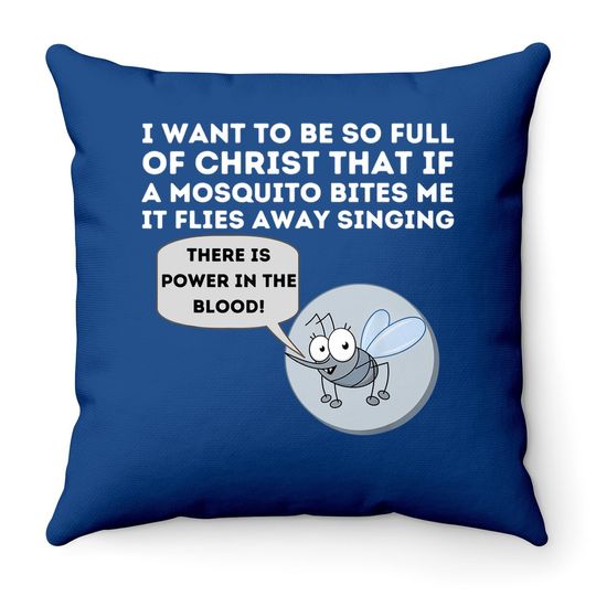 Mosquito Joke Throw Pillow