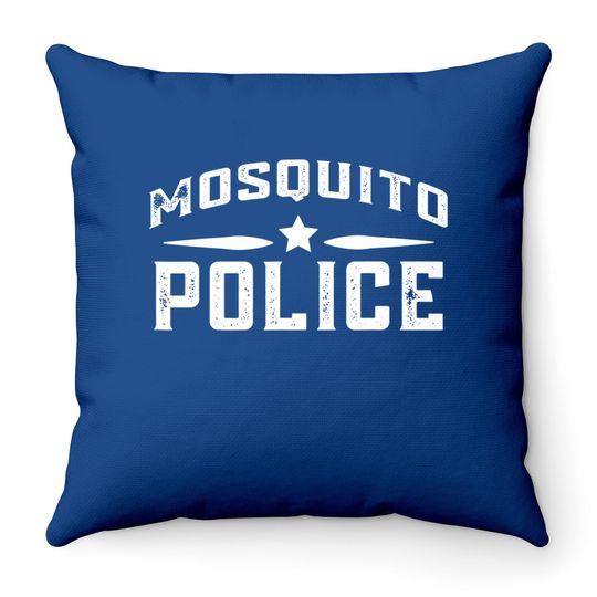 Mosquito Police Throw Pillow