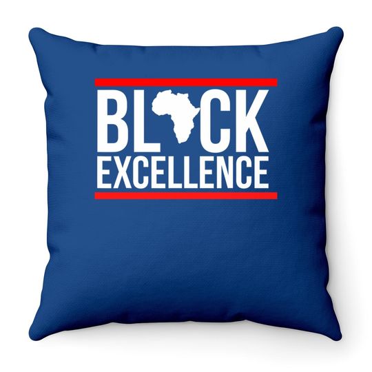 Black Excellence African American Throw Pillow
