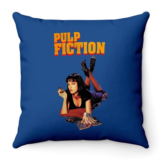 Nirvan Pulp Fiction Mia  throw Pillow