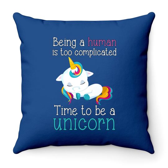 Time To Be A Unicorn Plus Size Throw Pillow