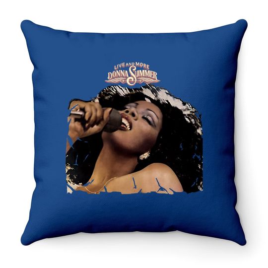 Donna Summer Live And More Casual Music Theme Classic Short Sleeve Throw Pillow
