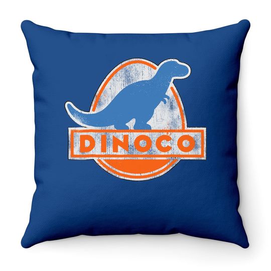 Pixar Cars Iconic Dinoco Dinosaur Logo Throw Pillow