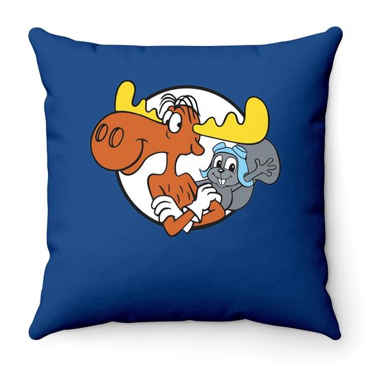 Rocky And Bullwinkle Throw Pillow You Can Count On Bullwinkle And Me Throw Pillow