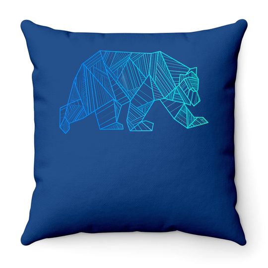 Graphic Bear Throw Pillow
