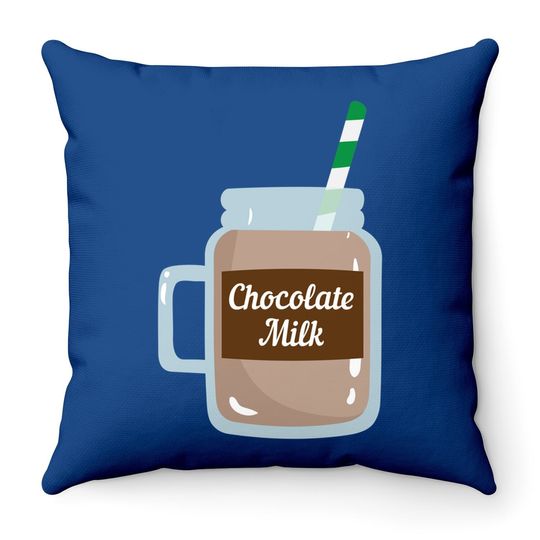 Chocolate Milk Cute Dairy Lovers Gift Throw Pillow