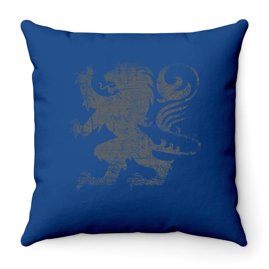 Scottish Flag Lion Rampant Heraldry Flag Of Scotland Rugby Throw Pillow