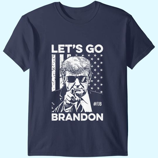 Let's Go Brandon Shirt Lets Go Brandon, FJB Shirt Hashtag FJB Pro America US Distressed Flag T-Shirt