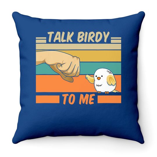 Talk Birdy To Me Vintage Throw Pillow
