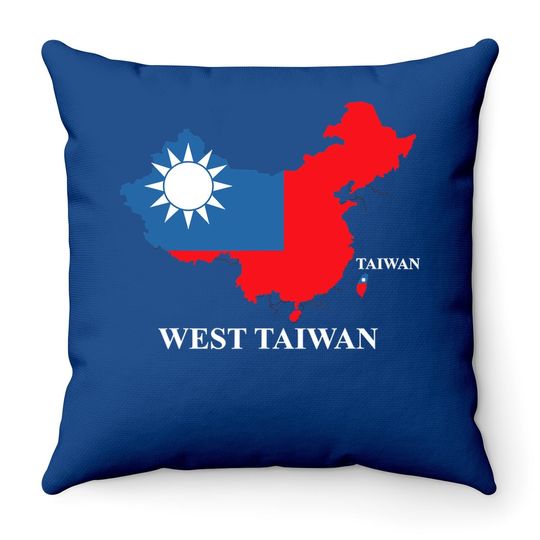 West Taiwan Map Define China Is West Taiwan Throw Pillow