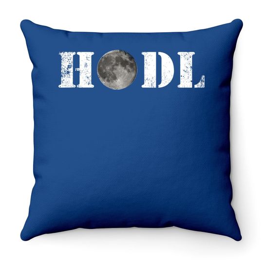Crypto Merch, Hodl Moon Cryptocurrency  throw Pillow