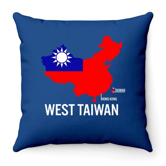 West Taiwan Throw Pillow Funny West Taiwan West Taiwan Throw Pillow