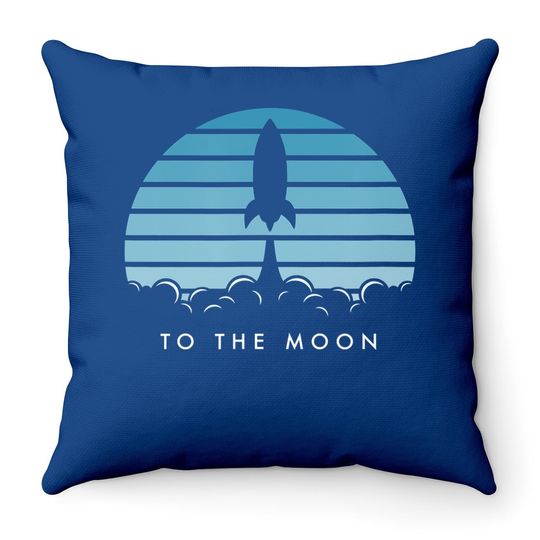 Rocket To The Moon Throw Pillow