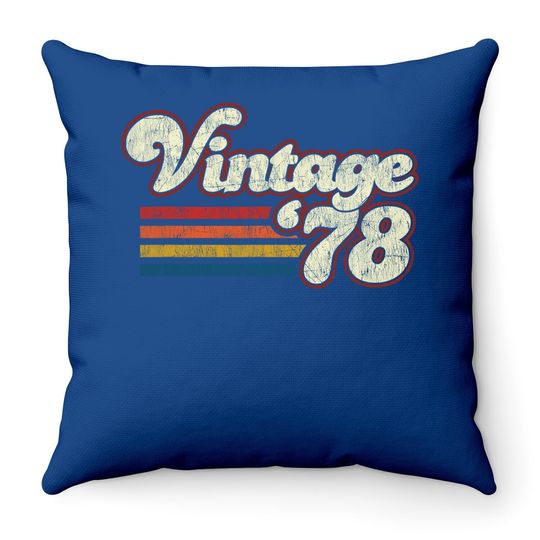 Retro Vintage 1978 43rd Birthday Throw Pillow
