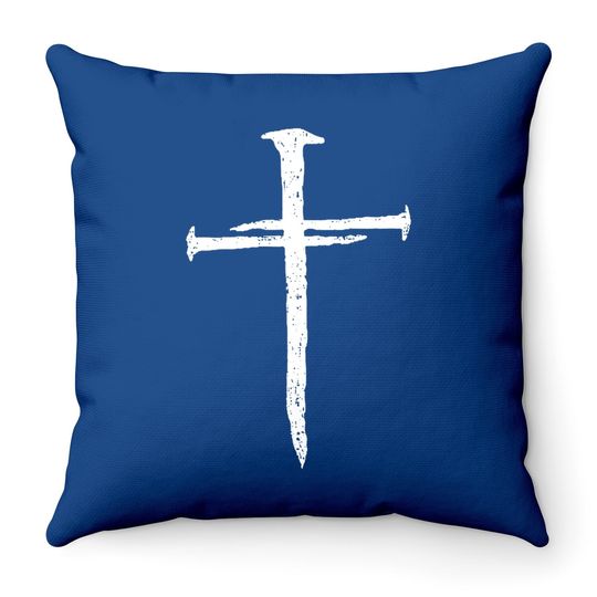 Christian Jesus Nail Cross Throw Pillow
