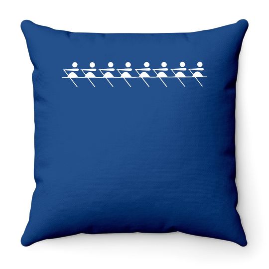 I Love To Erg Funny Rowing Throw Pillow