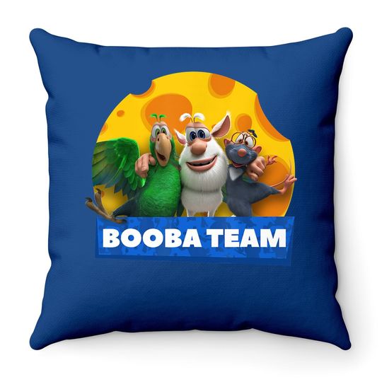 Booba Team Friendship Cheese, Birthday Gift Throw Pillow
