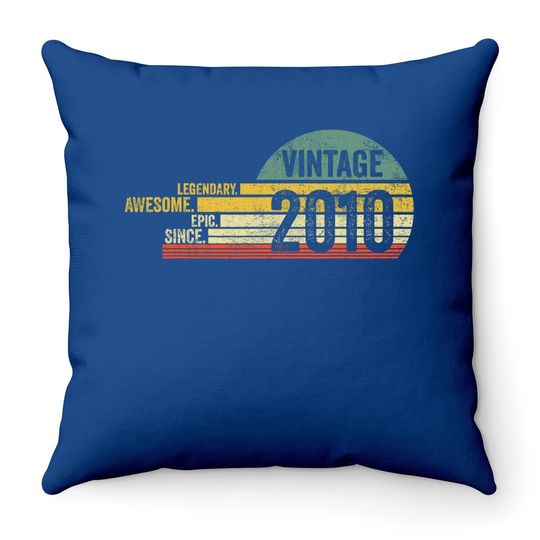 11 Year Old Legendary Vintage Awesome Birthday 2010 Throw Pillow