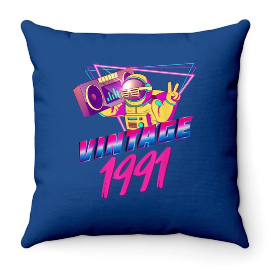 30th Birthday Vintage 1991 Throw Pillow