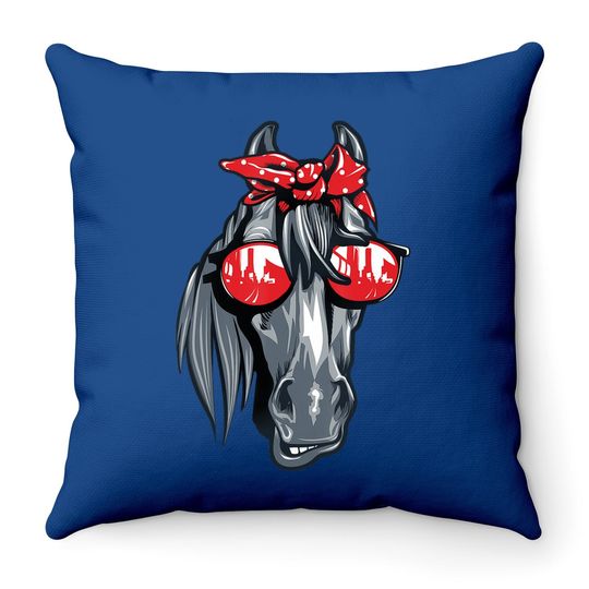 Horse Lover Throw Pillow Girls Farmer Horse Equestrian Throw Pillow