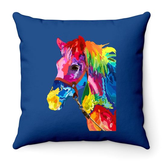 Horse Lover Gifts Equestrian Horseback Riding Throw Pillow